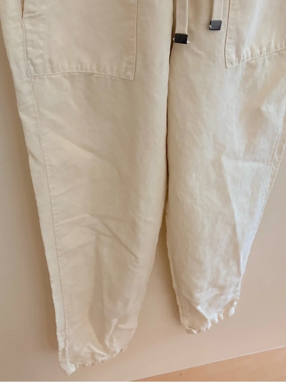 Zara Linen Blend Cropped Pants